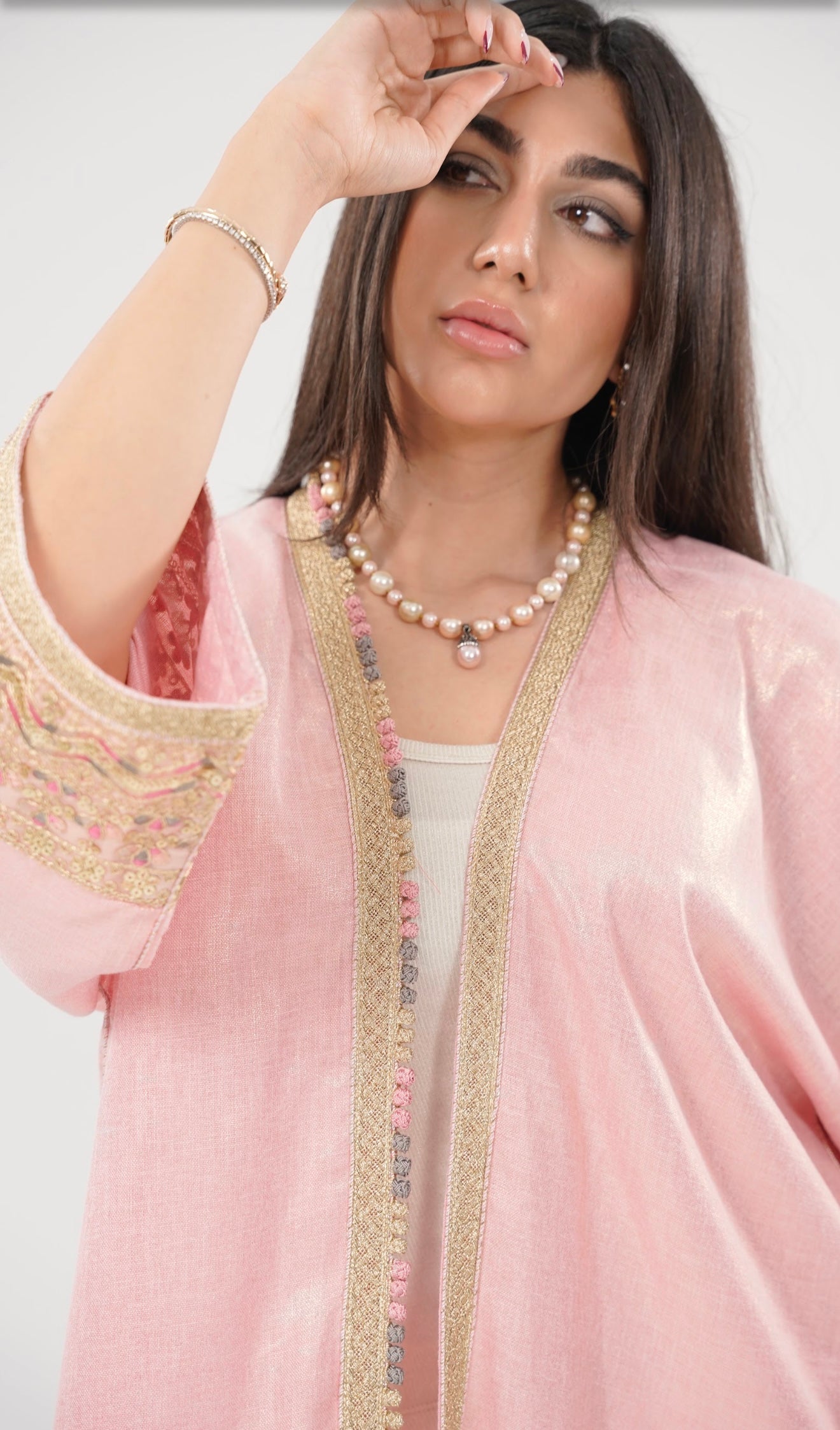 Lulwa Blush-Abaya